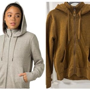 Prana Cozy Up Jacket Zip Hoodie in Brown Bronze size S